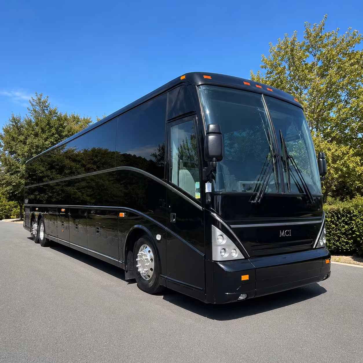 corporate event and employee shuttle buses in rialto