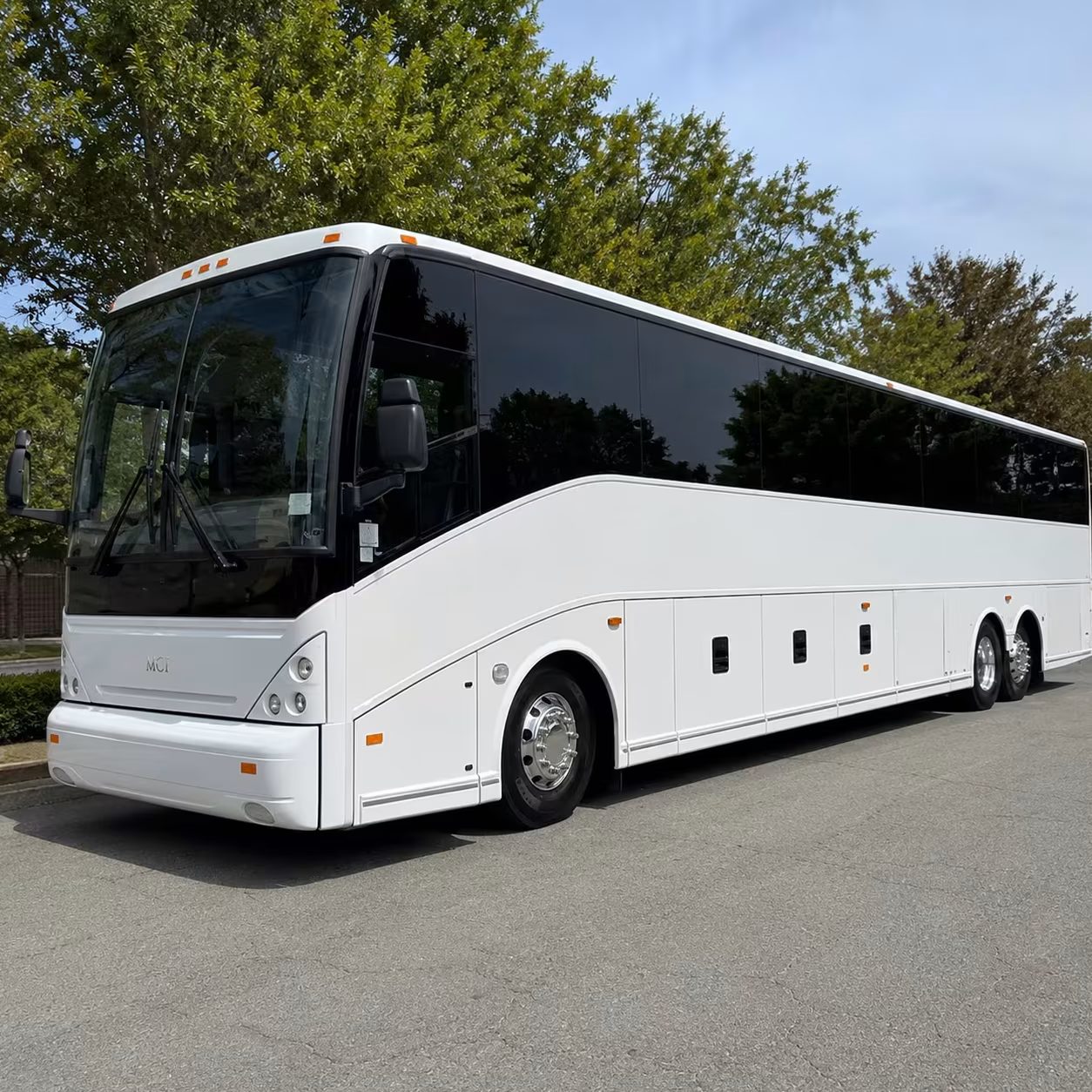 corporate sporting event charter bus rentals in rialto