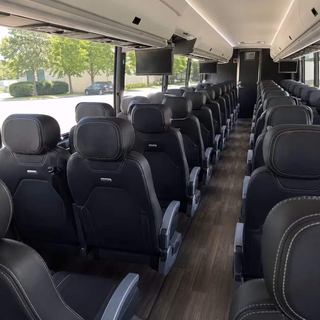 rialto 56 passenger charter bus rental