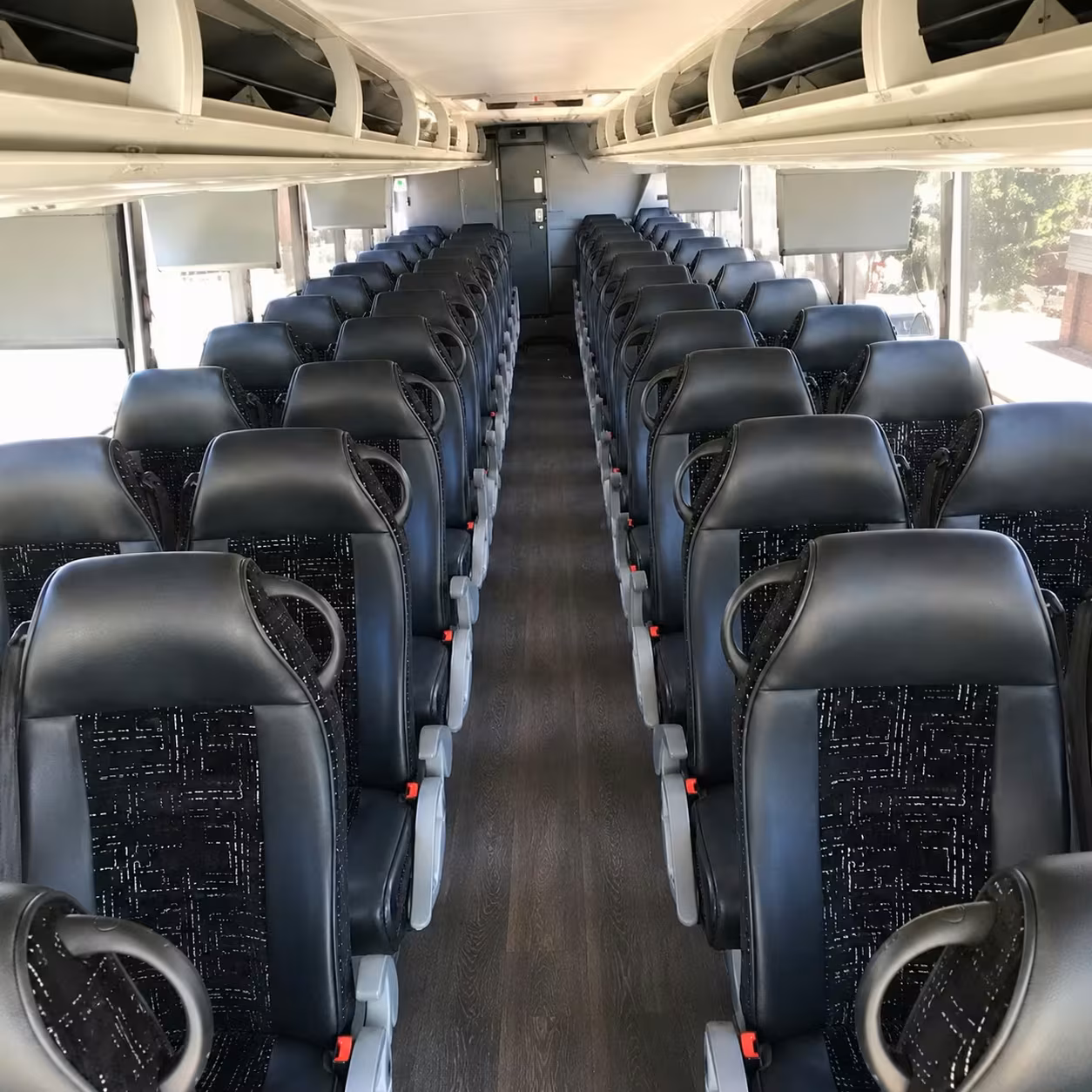 rialto charter bus rental interior