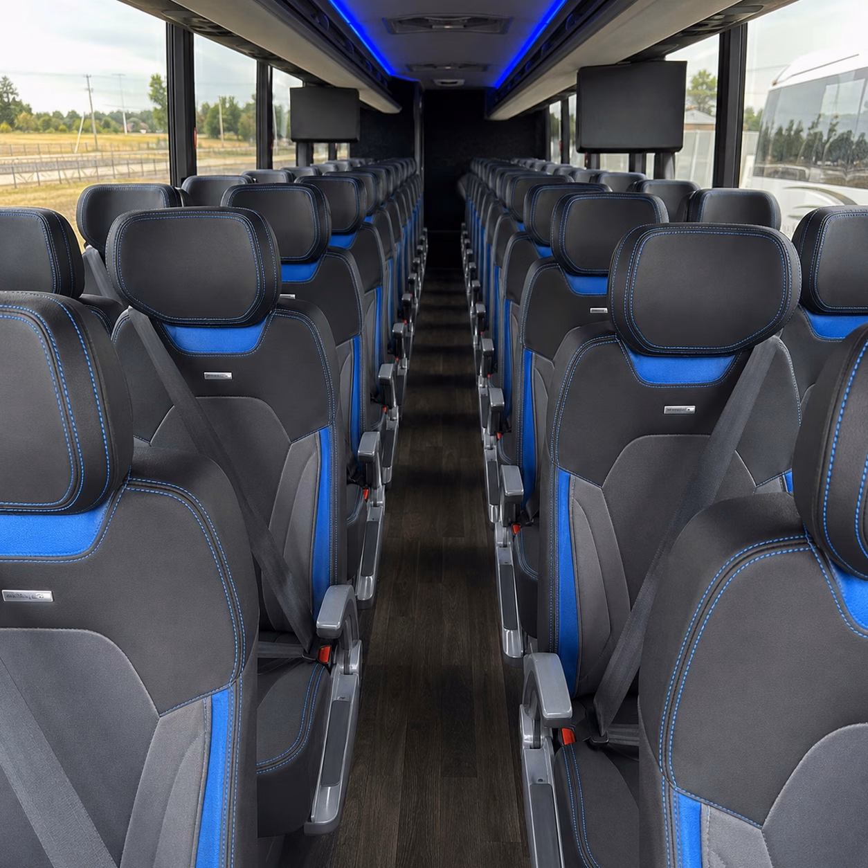 rialto charter bus rentals for construction and worksite teams